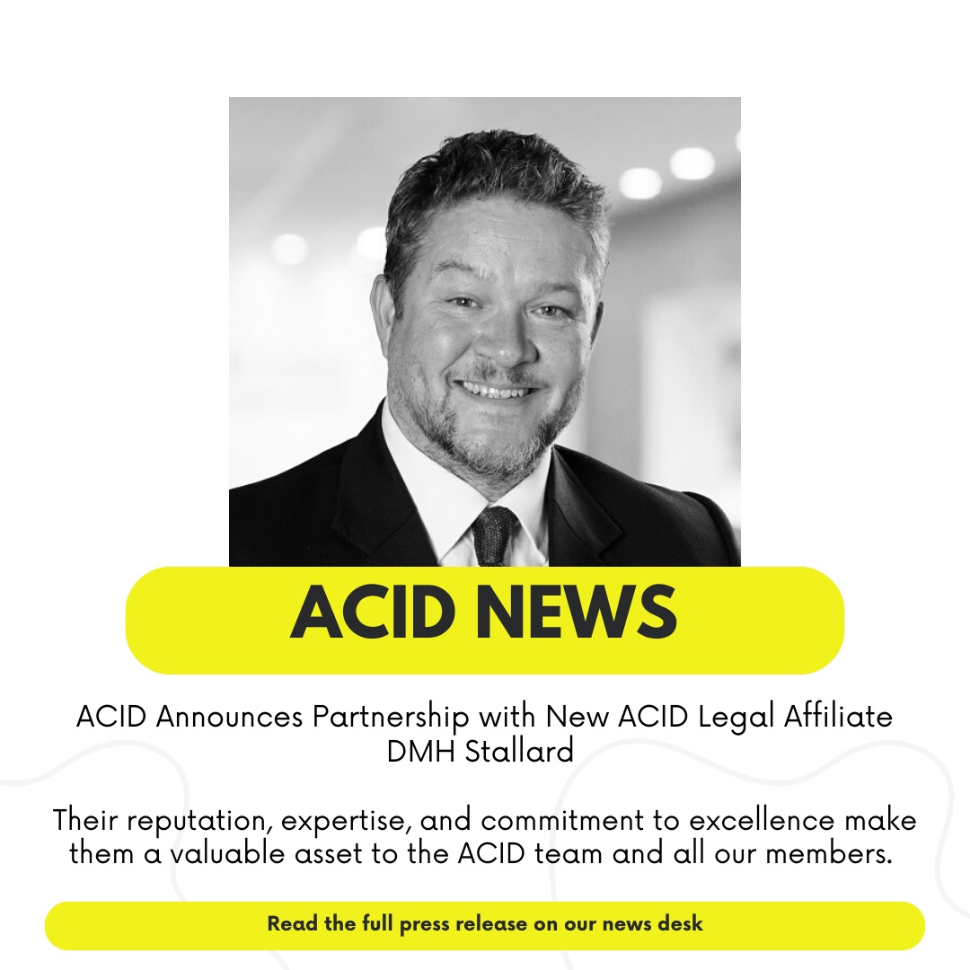 ACID Announces Partnership with New ACID Legal Affiliate DMH Stallard