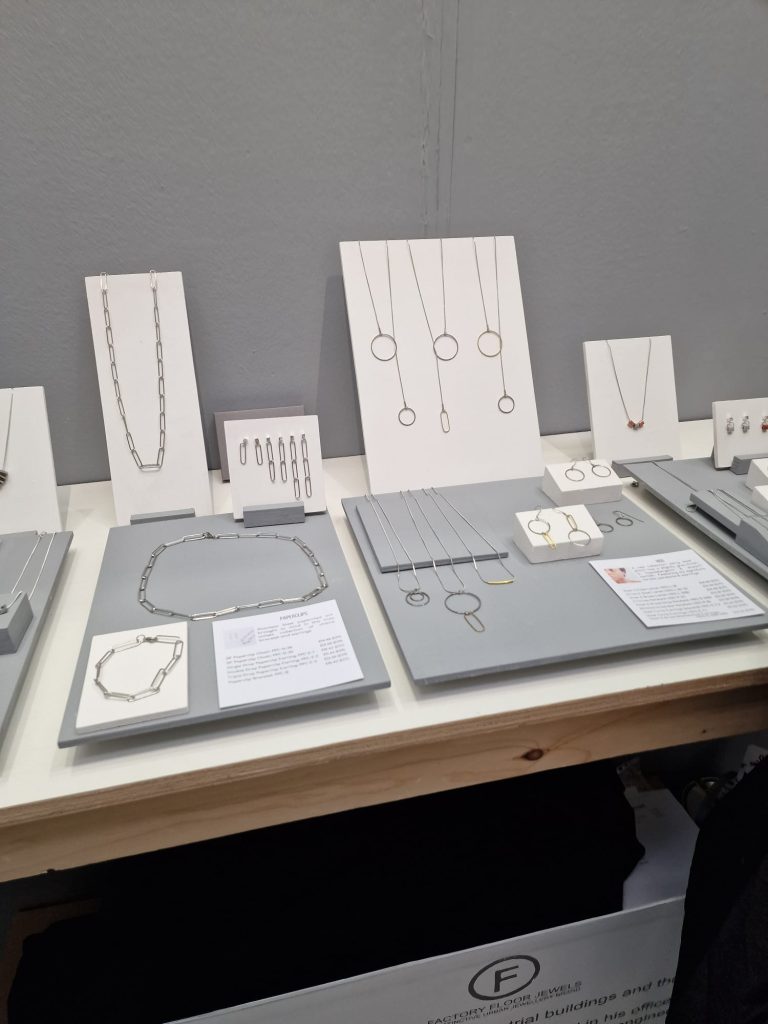 ACID member Factory Floor Jewels jewellery design display at Top Drawer, intellectual property protected