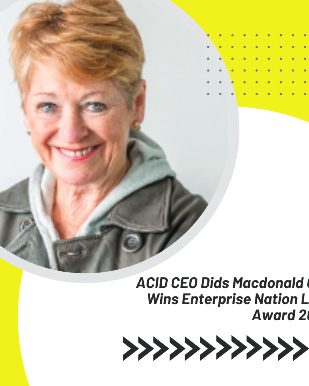 ACID CEO Dids Macdonald OBE. wins Enterprise Nation Legal Award 2022