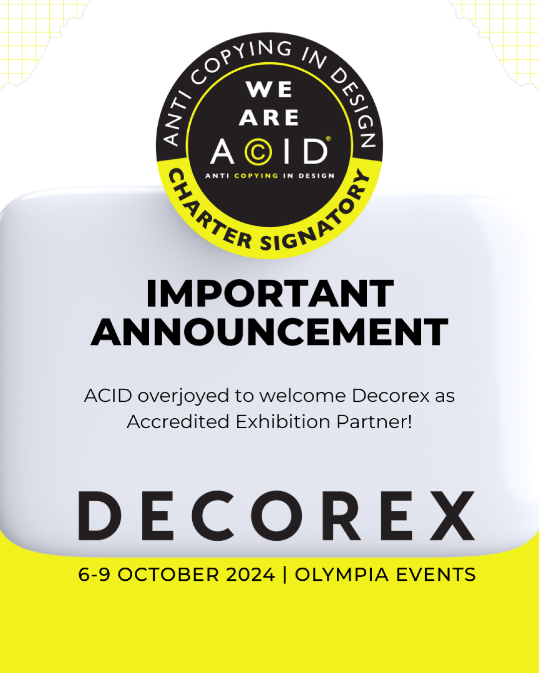 ACID Welcomes Decorex as Partner!