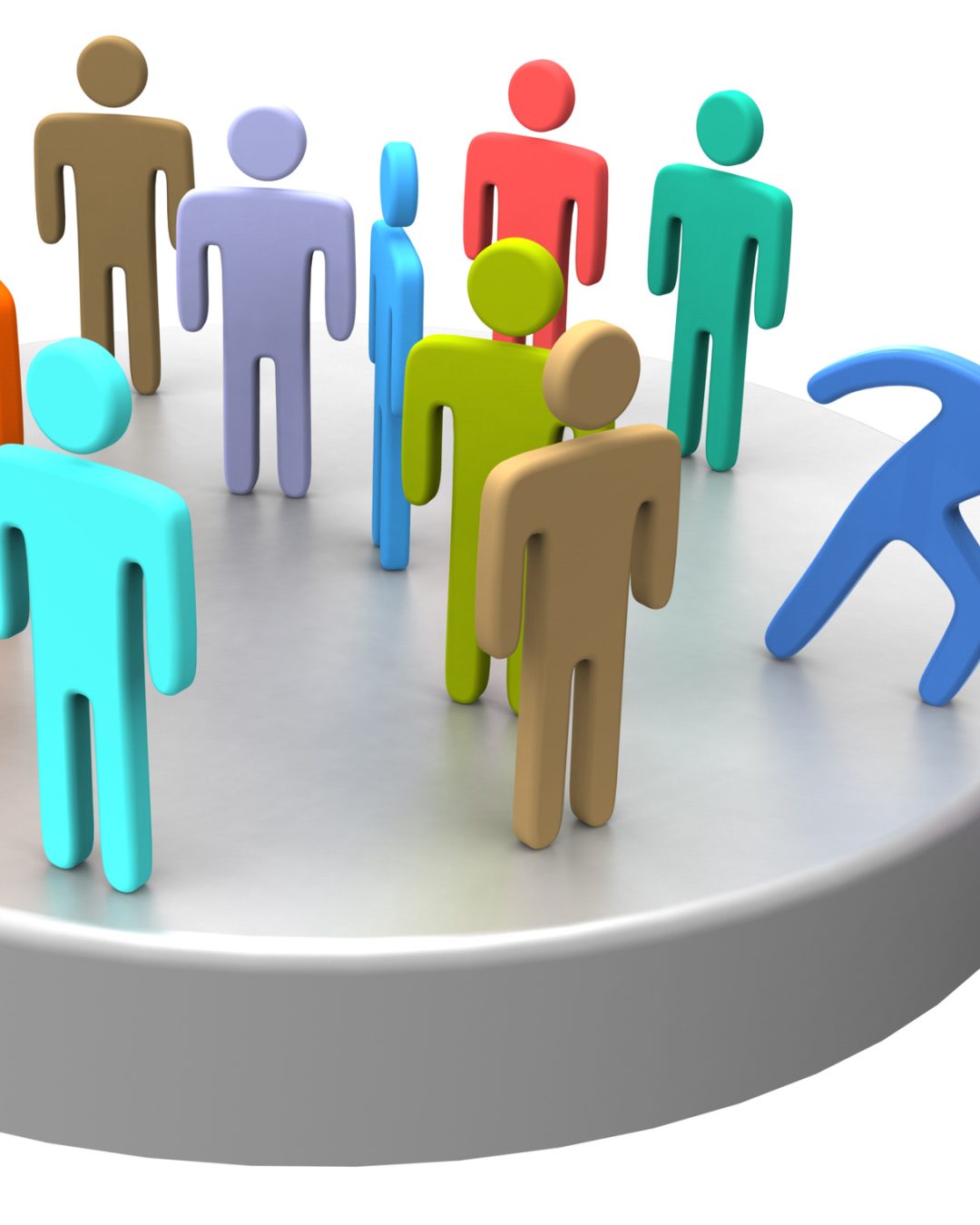 Helping hand to new member or hire join up with large social group company or club