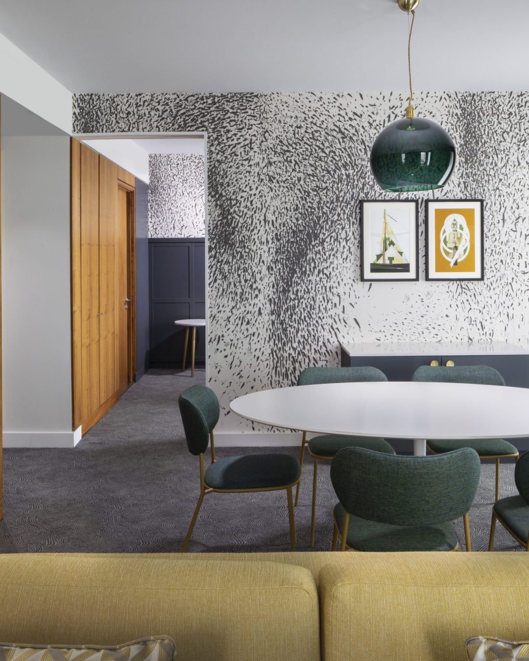 Leeds Double Tree Hilton with wallpaper from The Monkey Puzzle Tree